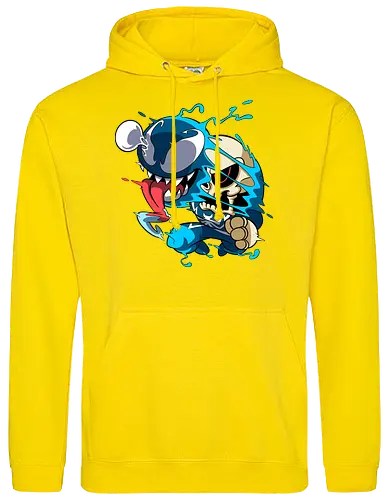 Freaky Kreatur - Dunkles Chaos - freaky creature, dunkles monster, horror kunst, creepy art, skelett, monster design, dark cartoon, gothic art, gruselige kreatur, body horror, seltsame kunst, fantasy monster, horror cartoon, dunkle ästhetik, geek art - Standard Hoodie