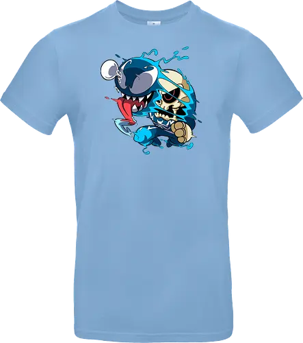 Freaky Kreatur - Dunkles Chaos - freaky creature, dunkles monster, horror kunst, creepy art, skelett, monster design, dark cartoon, gothic art, gruselige kreatur, body horror, seltsame kunst, fantasy monster, horror cartoon, dunkle ästhetik, geek art - Standard T-Shirt