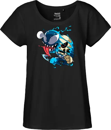 Freaky Kreatur - Dunkles Chaos - freaky creature, dunkles monster, horror kunst, creepy art, skelett, monster design, dark cartoon, gothic art, gruselige kreatur, body horror, seltsame kunst, fantasy monster, horror cartoon, dunkle ästhetik, geek art - Fairtrade Girl Shirt