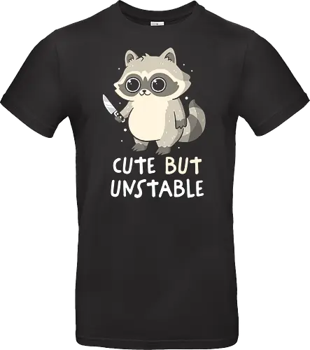 Cute But Unstable - koalatees, koala, koalastudio, raccoon, cute, dark humor, trash panda, sarcastic, introvert humor, funny quote - Standard T-Shirt