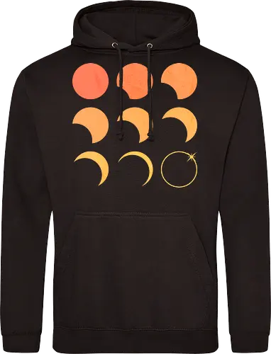 Solar Eclipse - solar eclipse, astronomy, curious, annular eclipse, eclipse, galaxy, geometric, minimalist, science, space, sun, telescope, universe - Standard Hoodie