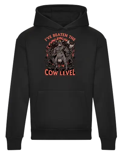 Game Cow Monster - Knight, Barbarian, Gateway, Ritual, Axe, War, Army, Games, Game, Video Games, Video Game, Classic, Classic Horror, Classic Video Games, Classic Video Game, Classic Games, Classic Game, Cow, Monsters, Monster, Geek, Nerd, Rpg Video Game, Rpg, Dark Fantasy, Fantasy, Adventure, Horror, Magical, Magic, Magical Creatures, Magical Creature, Warrior - Heavyweight Hoodie