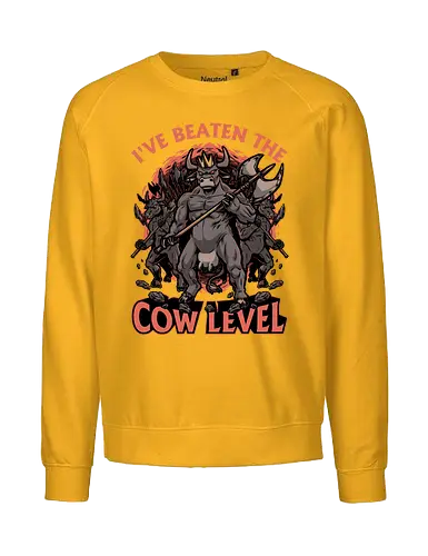 Game Cow Monster - Knight, Barbarian, Gateway, Ritual, Axe, War, Army, Games, Game, Video Games, Video Game, Classic, Classic Horror, Classic Video Games, Classic Video Game, Classic Games, Classic Game, Cow, Monsters, Monster, Geek, Nerd, Rpg Video Game, Rpg, Dark Fantasy, Fantasy, Adventure, Horror, Magical, Magic, Magical Creatures, Magical Creature, Warrior - Fairtrade Sweatshirt