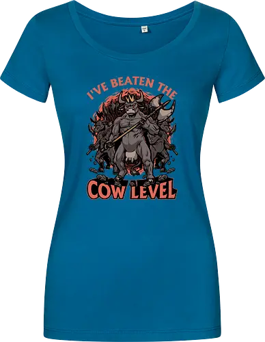 Game Cow Monster - Knight, Barbarian, Gateway, Ritual, Axe, War, Army, Games, Game, Video Games, Video Game, Classic, Classic Horror, Classic Video Games, Classic Video Game, Classic Games, Classic Game, Cow, Monsters, Monster, Geek, Nerd, Rpg Video Game, Rpg, Dark Fantasy, Fantasy, Adventure, Horror, Magical, Magic, Magical Creatures, Magical Creature, Warrior - Damen T-Shirt