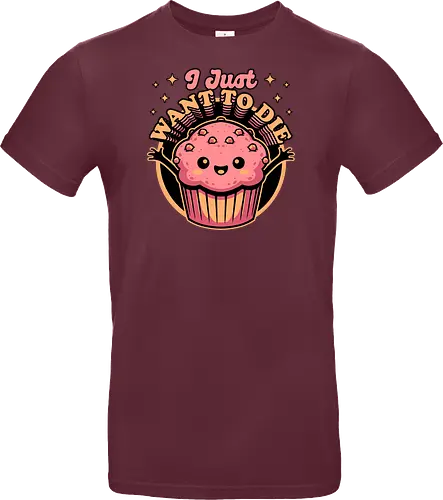 Muffin Dark Humor - Muffin, Die, Death, Dark, Dark Comedy, Dark Humor, Darkness, Cute, Adorable, Fast Food, Food, Junk Food, Cake, Cupcakes, Cupcake, Snacks, Snack, Snack Time, Snacking, Dessert, Irony, Sarcasm, Sarcastic, Sarcastic Art, Sarcastic Humor, Jokes, Joke, Healthy, Smile, Happy, Sadness, Sad, Happiness, Depressed, Depression - Standard T-Shirt