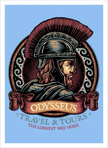 Odysseus Travel and Tours - Movie, film, myth, adventure, poem, action, fantasy, mythic - Kunstdruck