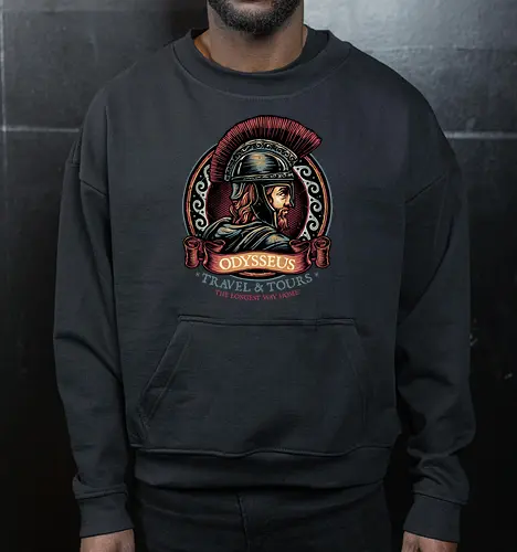 Odysseus Travel and Tours - Movie, film, myth, adventure, poem, action, fantasy, mythic - Cropped Sweatshirt