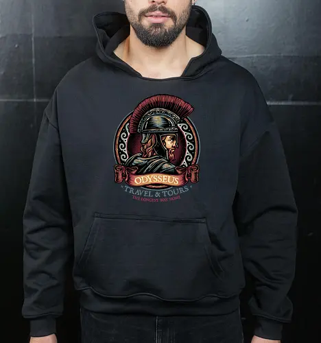 Odysseus Travel and Tours - Movie, film, myth, adventure, poem, action, fantasy, mythic - Cropped Hoodie