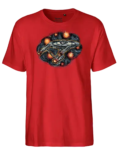 The Stars is waiting for us - TV show, TV series, retro, space, science fiction, sci-fi, spaceship - Fairtrade T-Shirt