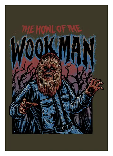 The Howl of the Wookman - science fiction, Movie, film, galaxy, galactic, sci-fi - Kunstdruck