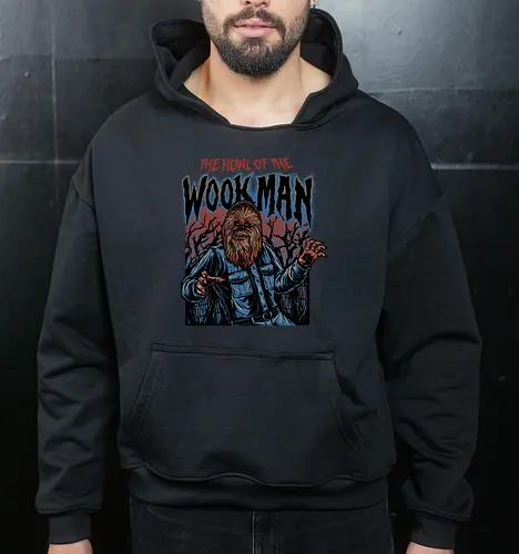 The Howl of the Wookman - science fiction, Movie, film, galaxy, galactic, sci-fi - Cropped Hoodie