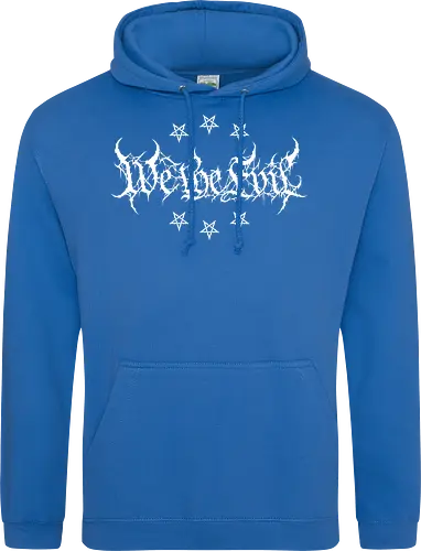 We The Evil - dark aesthetic, we the people, metal parody, black metal, pentagram, satanic, gothic, death metal, occult, heavy metal, edgy typography, metalhead, streetwear, dark humor, anti social - Standard Hoodie