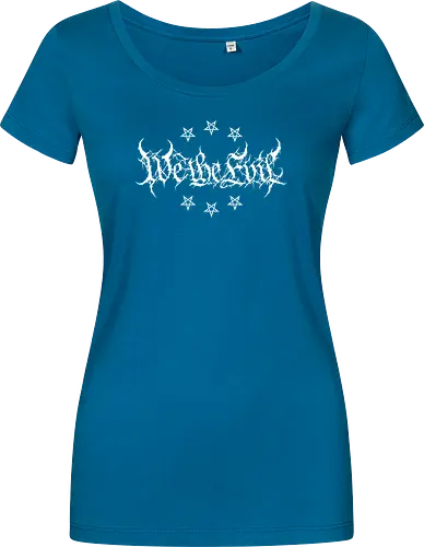 We The Evil - dark aesthetic, we the people, metal parody, black metal, pentagram, satanic, gothic, death metal, occult, heavy metal, edgy typography, metalhead, streetwear, dark humor, anti social - Damen T-Shirt