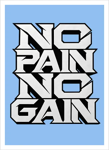 Stacked Power – No Pain No Gain - no pain no gain, stacked power, fitness, black and white, gym, workout, bodybuilding, weightlifting, training, motivation, discipline, strength, mindset, determination, athletic, sportswear, streetwear, gym wear, fitness apparel, motivational design, typographic design, typography, bold typography, minimalist, modern, geometric, power, performance, strength training, workout motivation, gym motivation, fitness lifestyle, athlete, sports fashion, gym shirt, fitness shirt, motivational shirt, premium streetwear - Kunstdruck