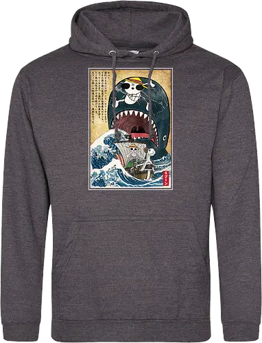 Goodbye Laboon woodblock - anime, manga, japan, japanese art, Pirate, laboon - Standard Hoodie