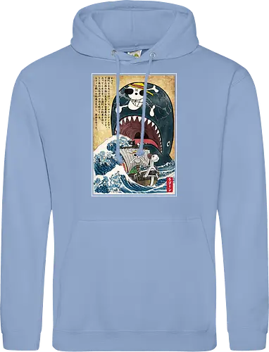 Goodbye Laboon woodblock - anime, manga, japan, japanese art, Pirate, laboon - Standard Hoodie