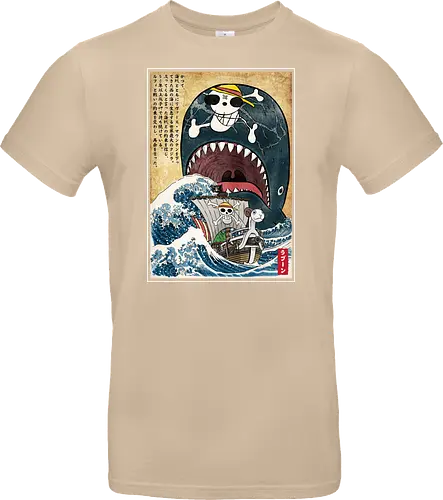 Goodbye Laboon woodblock - anime, manga, japan, japanese art, Pirate, laboon - Standard T-Shirt