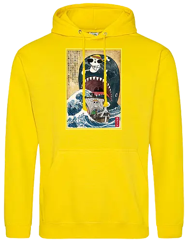 Goodbye Laboon woodblock - anime, manga, japan, japanese art, Pirate, laboon - Standard Hoodie