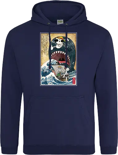 Goodbye Laboon woodblock - anime, manga, japan, japanese art, Pirate, laboon - Standard Hoodie