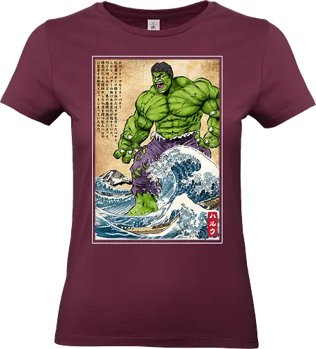 The green fury in Japan - super heroes, comics, action movies, fantastics, four, japanese art, japan, ukiyo e - Standard T-Shirt (Frauen)