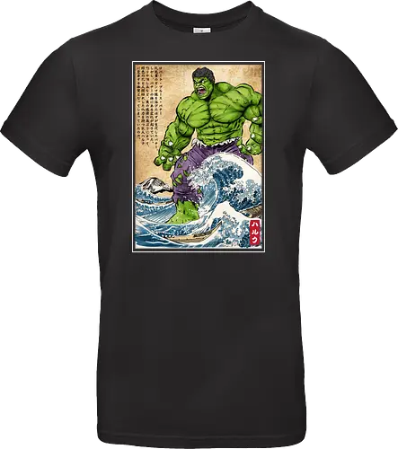 The green fury in Japan - super heroes, comics, action movies, fantastics, four, japanese art, japan, ukiyo e - Standard T-Shirt