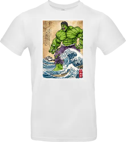 The green fury in Japan - super heroes, comics, action movies, fantastics, four, japanese art, japan, ukiyo e - Standard T-Shirt