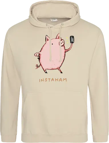 Der Berühmteste Influencer Auf Dem Bauernhof - süße Figur, lustiges Schwein, süßes Tier, Tier-Selfie, Schweinehumor, Wortspiel, digitale Kultur, soziale Medien, Influencer, Schweinezeichnung, lustige Kunst, Tierliebhaber, Bauernhoftier, Illustration, kreativer Humor - Standard Hoodie