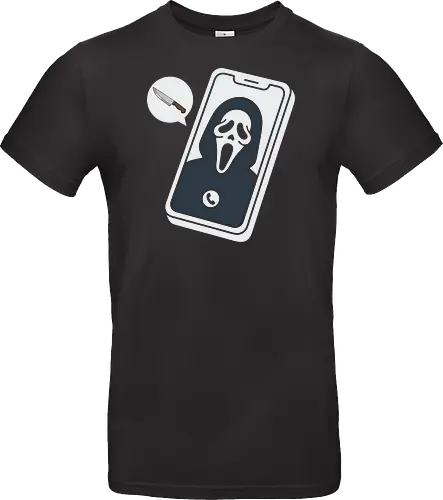 Missed Call: The Modern Slasher - Scream movie shirt, Ghostface caller graphic tee, modern horror apparel, 90s slasher streetwear, spooky halloween clothing, scary movie aesthetic design, funny horror meme tee, minimalist ghostface merch, text bubble knife graphic, alternative pop culture fashion - Standard T-Shirt