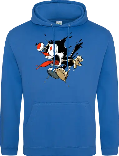 Freaky Katze - Kreatur aus dem Albtraum - freaky cat, gruselige katze, dunkle katze, horror kunst, skelett katze, monster katze, creepy cartoon, dark cartoon, felix the cat, felix cat, gothic art, body horror, seltsame kunst, horror kreatur, vintage horror, spooky art, geek art - Standard Hoodie