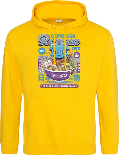 Depresso Ramen Vintage - Pal, pal world, depresso, game, gaming, video game, gamer, survival, crafting, farming, monsters, espresso, ramen, lamball, adventure - Standard Hoodie