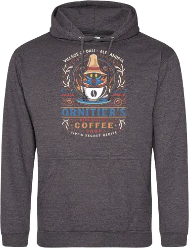 Ornitier Coffee Vintage - ff14, Cloud, Villain, video game, fat chocobo, vivi ornitier, black mage, quina quen, Cactus, Kupo, Kweh, ff9, final 9, fantasy - Standard Hoodie