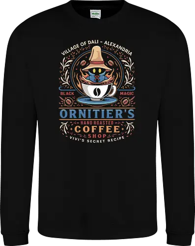 Ornitier Coffee Vintage - ff14, Cloud, Villain, video game, fat chocobo, vivi ornitier, black mage, quina quen, Cactus, Kupo, Kweh, ff9, final 9, fantasy - Sweatshirt