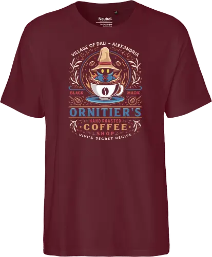 Ornitier Coffee Vintage - ff14, Cloud, Villain, video game, fat chocobo, vivi ornitier, black mage, quina quen, Cactus, Kupo, Kweh, ff9, final 9, fantasy - Fairtrade T-Shirt