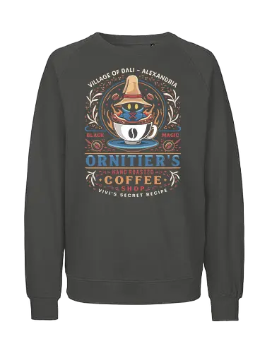 Ornitier Coffee Vintage - ff14, Cloud, Villain, video game, fat chocobo, vivi ornitier, black mage, quina quen, Cactus, Kupo, Kweh, ff9, final 9, fantasy - Fairtrade Sweatshirt