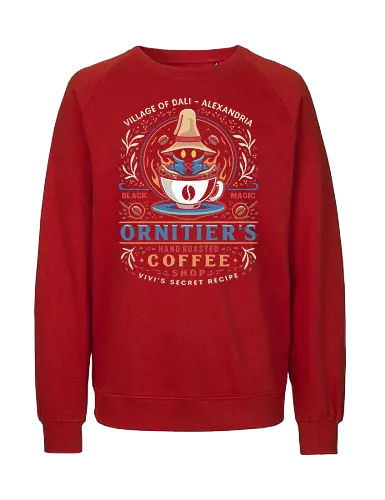 Ornitier Coffee Vintage - ff14, Cloud, Villain, video game, fat chocobo, vivi ornitier, black mage, quina quen, Cactus, Kupo, Kweh, ff9, final 9, fantasy - Fairtrade Sweatshirt
