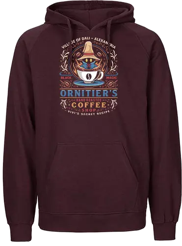 Ornitier Coffee Vintage - ff14, Cloud, Villain, video game, fat chocobo, vivi ornitier, black mage, quina quen, Cactus, Kupo, Kweh, ff9, final 9, fantasy - Fairtrade Hoodie