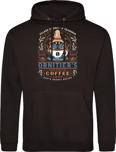 Ornitier Coffee Vintage - ff14, Cloud, Villain, video game, fat chocobo, vivi ornitier, black mage, quina quen, Cactus, Kupo, Kweh, ff9, final 9, fantasy - Standard Hoodie