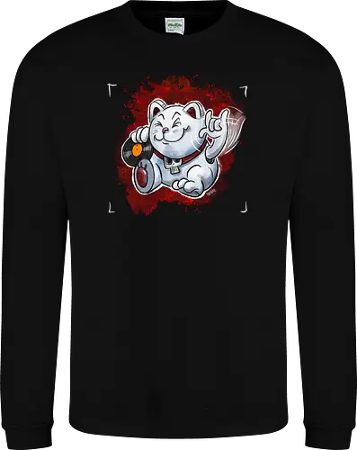 Heavy-Metal-Winkekatze - Katze, Heavy Metal, Metal, Winkekatze - Sweatshirt