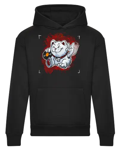 Heavy-Metal-Winkekatze - Katze, Heavy Metal, Metal, Winkekatze - Heavyweight Hoodie
