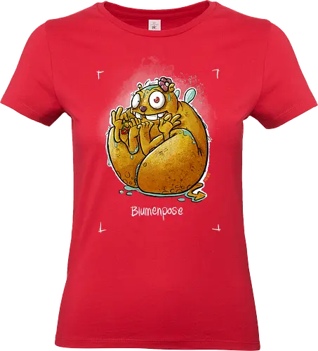 Yoga - Blumenpose - Monsta, Monster, Yoga - Standard T-Shirt (Frauen)
