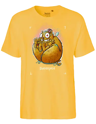 Yoga - Blumenpose - Monsta, Monster, Yoga - Fairtrade T-Shirt