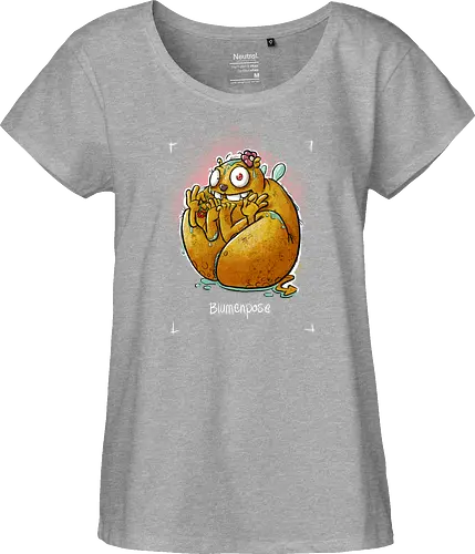 Yoga - Blumenpose - Monsta, Monster, Yoga - Fairtrade Girl Shirt