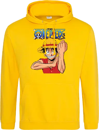 Gummipirat - Greift mit voller Kraft an - anime, manga, pirat, gomu gomu, shonen, strohhut, abenteuer, fantasy, piratenkönig, gear 2, klassischer anime, anime fan art, geek kultur - Standard Hoodie