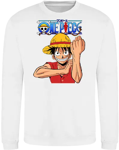 Gummipirat - Greift mit voller Kraft an - anime, manga, pirat, gomu gomu, shonen, strohhut, abenteuer, fantasy, piratenkönig, gear 2, klassischer anime, anime fan art, geek kultur - Sweatshirt