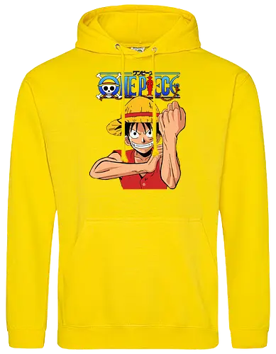 Gummipirat - Greift mit voller Kraft an - anime, manga, pirat, gomu gomu, shonen, strohhut, abenteuer, fantasy, piratenkönig, gear 2, klassischer anime, anime fan art, geek kultur - Standard Hoodie