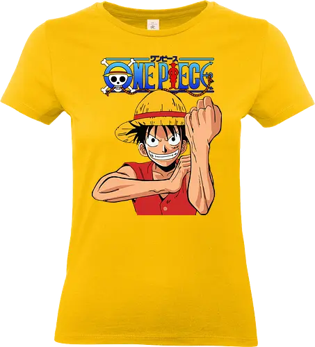Gummipirat - Greift mit voller Kraft an - anime, manga, pirat, gomu gomu, shonen, strohhut, abenteuer, fantasy, piratenkönig, gear 2, klassischer anime, anime fan art, geek kultur - Standard T-Shirt (Frauen)