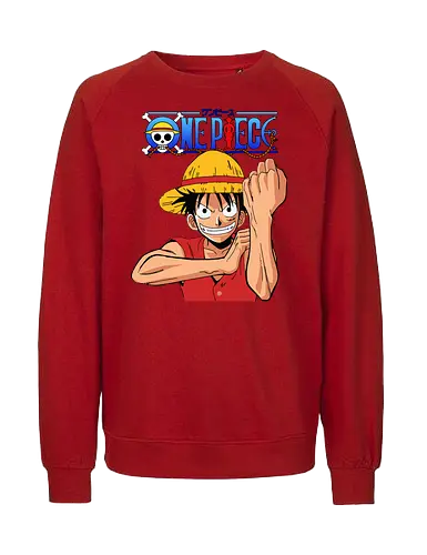Gummipirat - Greift mit voller Kraft an - anime, manga, pirat, gomu gomu, shonen, strohhut, abenteuer, fantasy, piratenkönig, gear 2, klassischer anime, anime fan art, geek kultur - Fairtrade Sweatshirt
