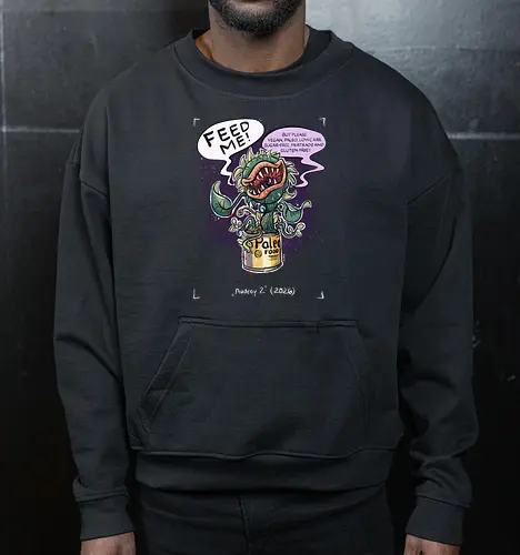 "Audrey 2" (2026) - Monster, Monsta, fleischfressende Pflanze, vegan, glutenfrei, Audrey, Seymour, Horrorladen - Cropped Sweatshirt