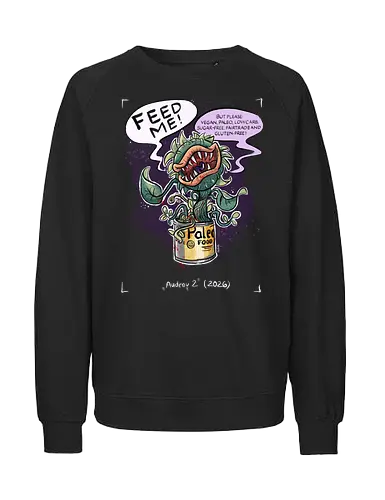 "Audrey 2" (2026) - Monster, Monsta, fleischfressende Pflanze, vegan, glutenfrei, Audrey, Seymour, Horrorladen - Fairtrade Sweatshirt