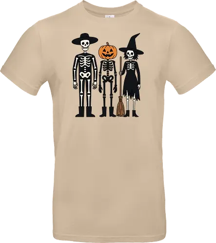 Trick-or-Treat Trio: The Spooky Squad - Halloween trick or treat shirt, spooky cute skeleton graphic, pumpkin head monster tee, nostalgic halloween apparel, witch and skeleton clothing, creepy cartoon streetwear, autumn spooky season merch, gothic animated characters, funny halloween squad shirt, alternative fall graphic tee - Standard T-Shirt